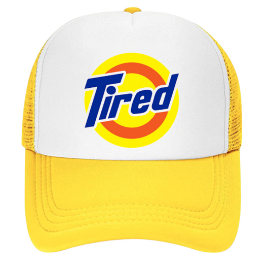 Funny Hat Adjustable Snapback Trucker Hat Detergent Tide Theme Hat Jesus Tired
