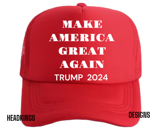 Trump Hat Trucker Hat Adjustable Snapback Make America Great Again 2024 MAGA