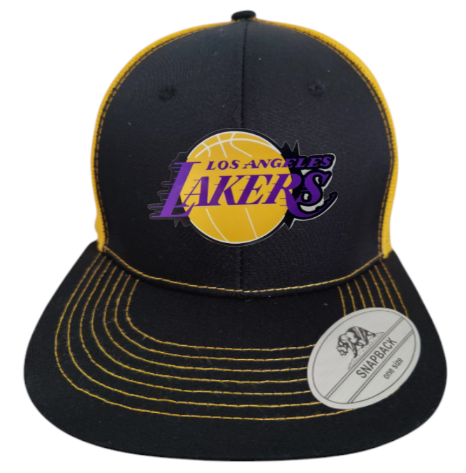 Lakers Hat Adjustable Snapback Trucker Hat Los Angeles Basketball Hat Richardson