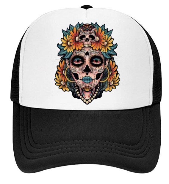 Tattoo Skull Hat Mexican Day Of The Dead Hat Adjustable Hat Hat Snapback