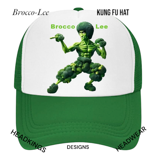 Kung Fu Hat Brocco-Lee Adjustable Snapback Trucker Hat Broccoli Fighter Hat