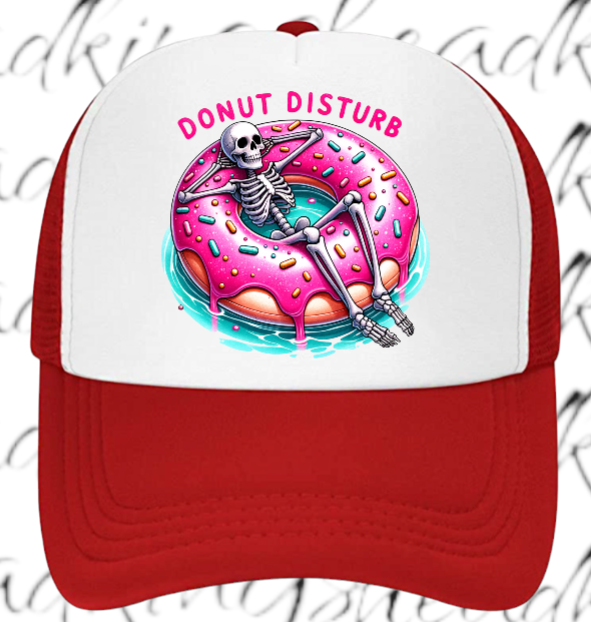Donut Hat Do Not Disturb Adjustable Snapback Trucker Hat Summer Hat Doughnut Hat