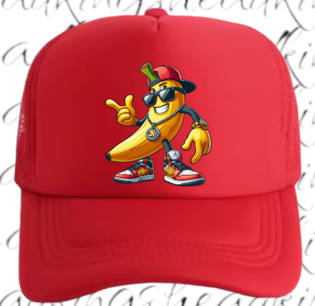 Gangster Banana Hat  Adjustable Snapback Trucker Hat Funny Hat  Sneakers Anime