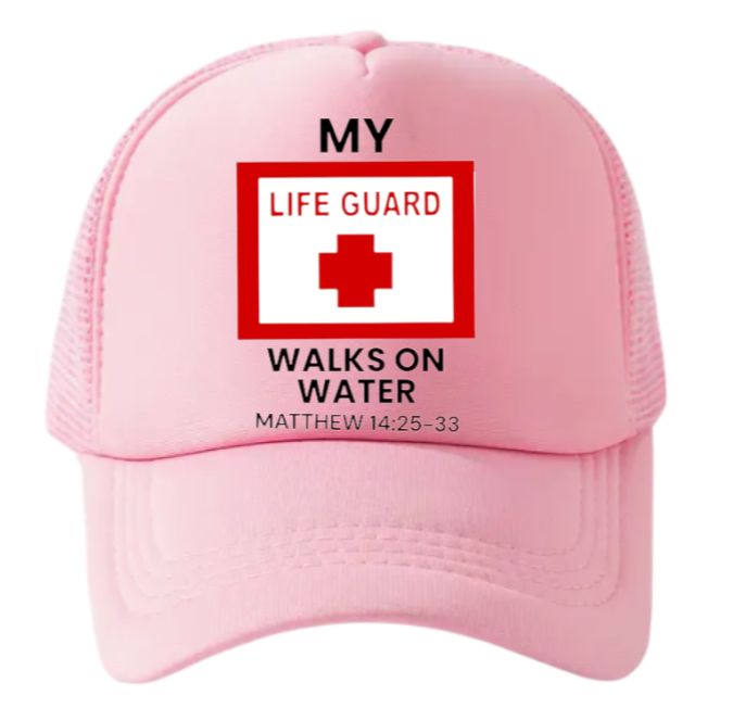 Lifeguard Hat Adjustable Snapback Trucker Hat I love Jesus Hat Faith Believe Hat
