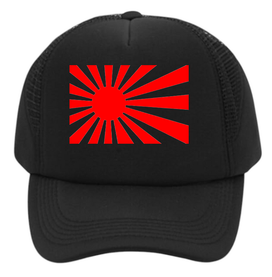 Japan Flag Hat Adjustable Snapback Trucker Hat Rising Sun Flag of Japan Hat