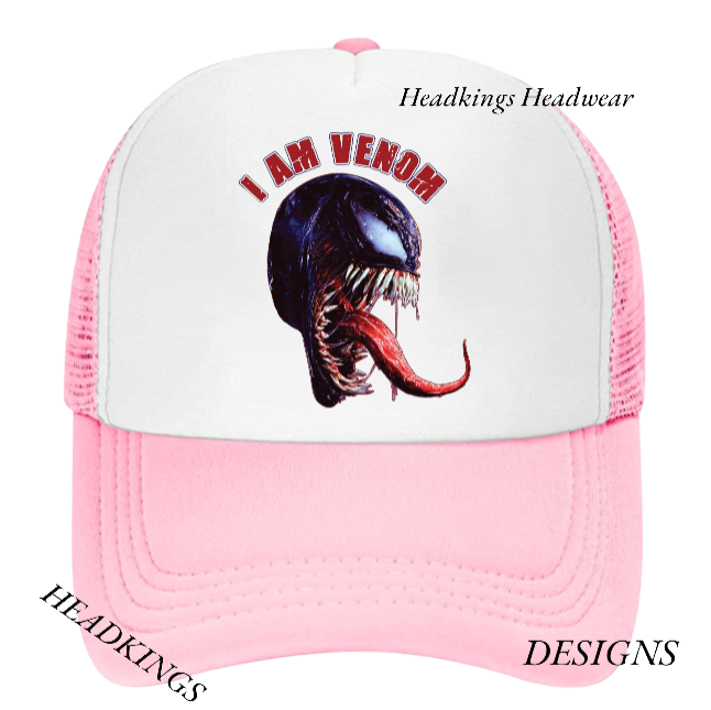 Venom Head Hat Adjustable Snapback Trucker Hat Scary Horror I Am Venom Movie Hat