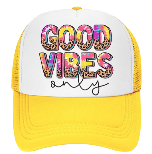 Positive Energy Hat Adjustable Snapback Trucker Hat Good Vibes Only Colorful Hat