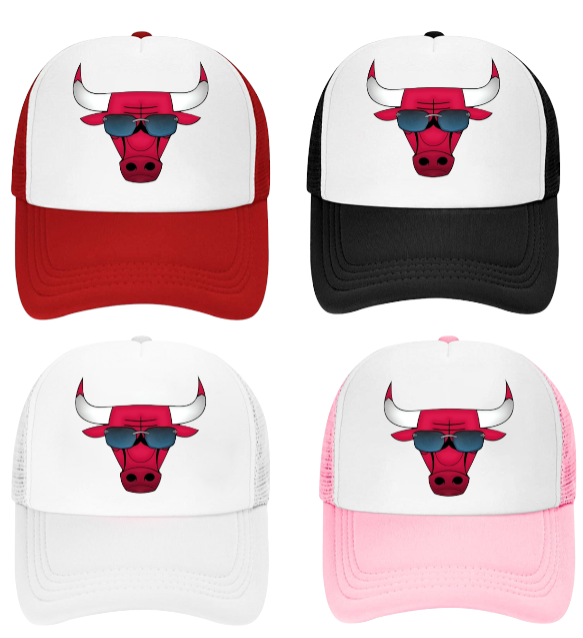 Bulls Football Hat Adjustable Snapback Trucker Hat Football Season Hat