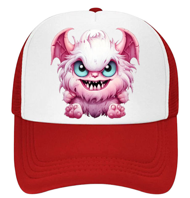 Cute Devil Hat Adjustable Snapback Trucker Hat Angry Alien Evil Devil Cute Cat