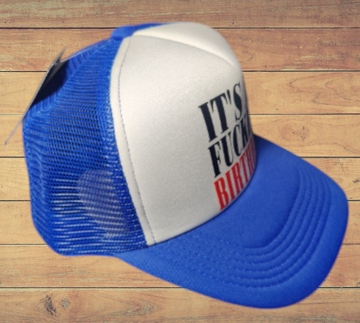 Birthday Hat Adjustable Snapback Trucker Hat Outdoors Hat Birthday Gift Hat Blue