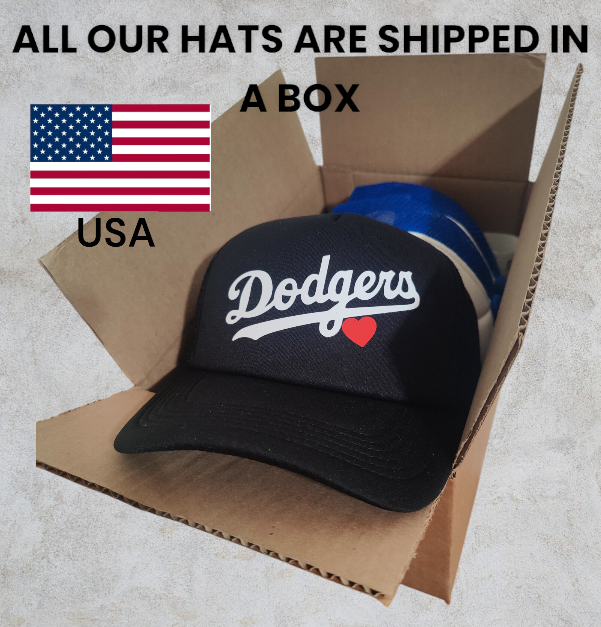 Dodgers Hat Adjustable Snapback Trucker Hat Dodgers Love Hearts Los Angeles Hat