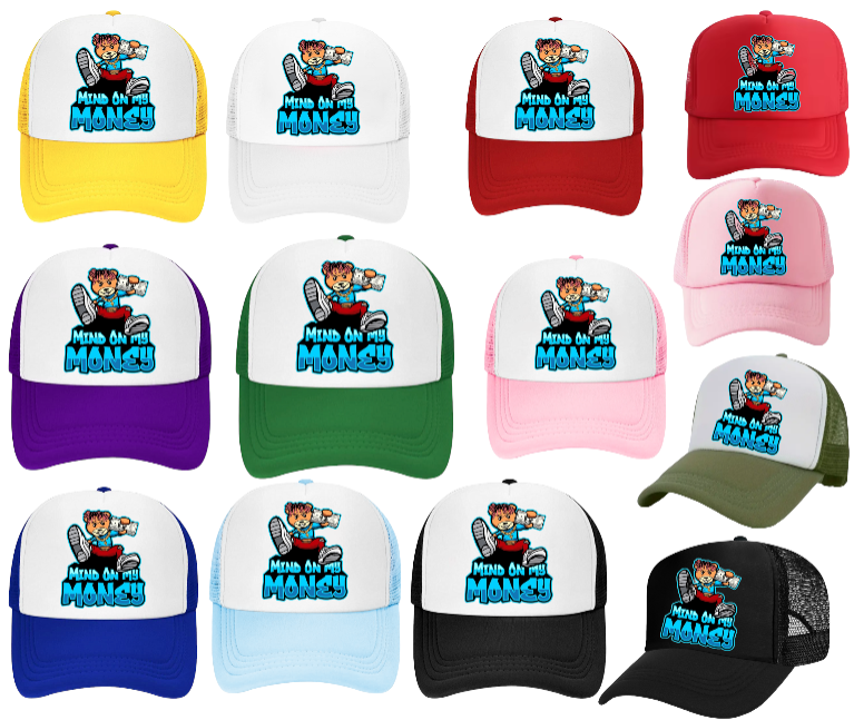 100 Dollar Bills Hat Trucker Hat Adjustable Snapback Hustle My Mind On Money