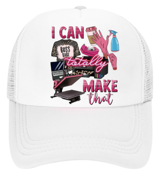 Art and Craft Hat Adjustable Snapback Trucker Hat  I Can Totally Make That