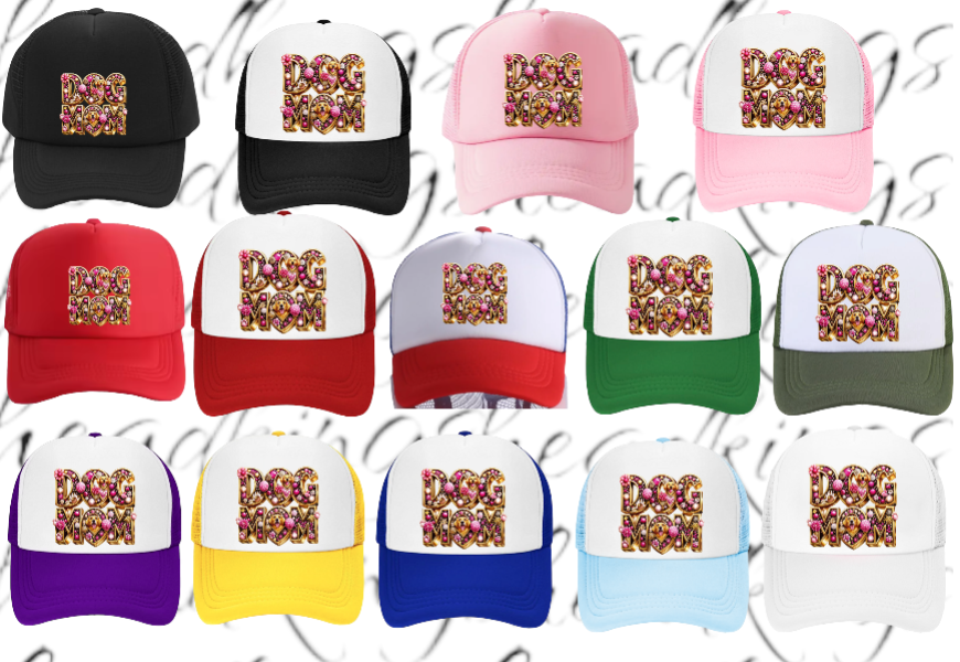 Dog Mom Hat Adjustable Snapback Trucker Hat Gift for Mom Dog Lovers Dog Hat
