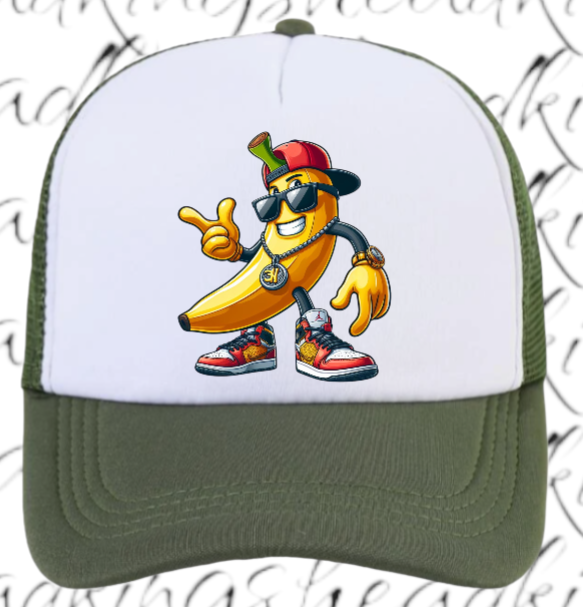 Gangster Banana Hat  Adjustable Snapback Trucker Hat Funny Hat  Sneakers Anime
