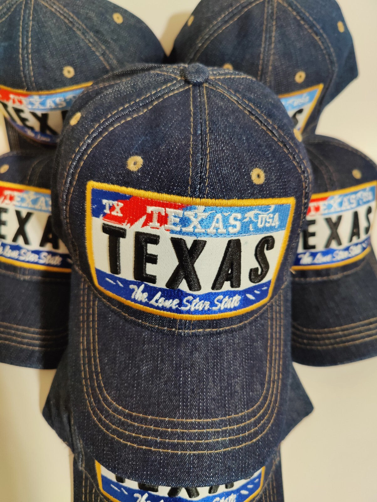 Texas Hat Adjustable Baseball Hat Embroidery Love Texas Hat Denim Jeans Style