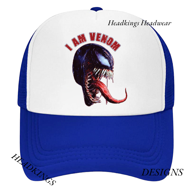 Venom Head Hat Adjustable Snapback Trucker Hat Scary Horror I Am Venom Movie Hat