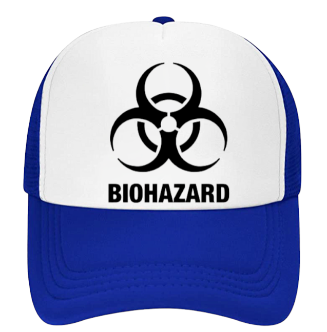 Biohazard Hat Caution Trucker Hat Adjustable Snapback Hat Outdoors Hat Biohazard