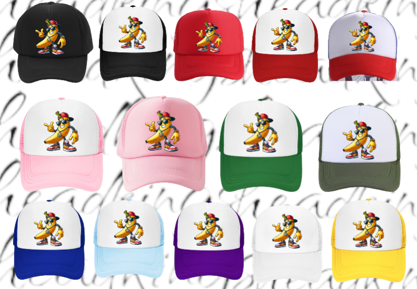 Gangster Banana Hat  Adjustable Snapback Trucker Hat Funny Hat  Sneakers Anime