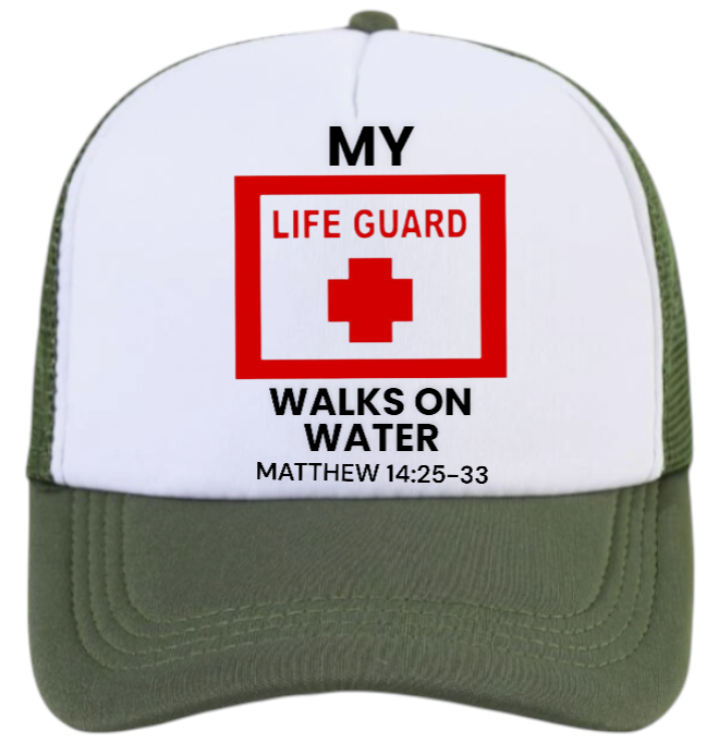 Lifeguard Hat Adjustable Snapback Trucker Hat I love Jesus Hat Faith Believe Hat