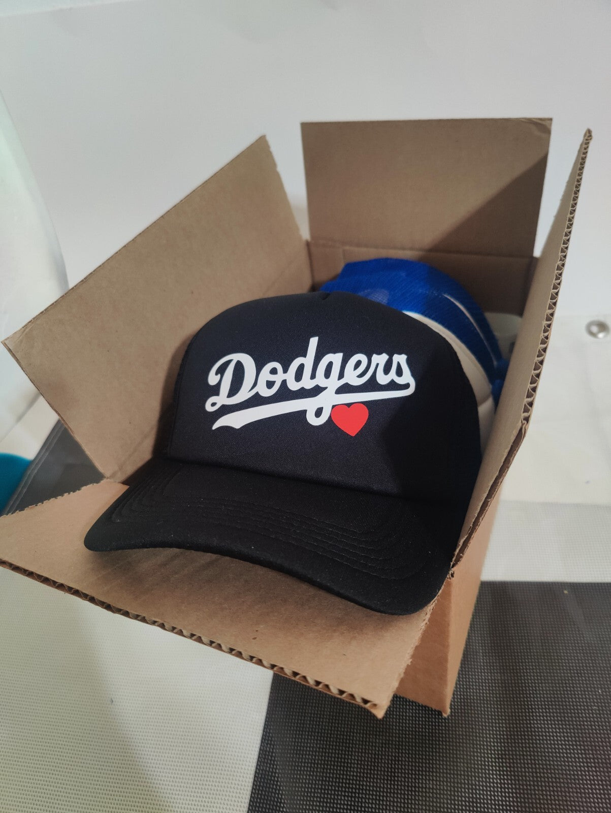 Dodgers Hat Adjustable Snapback Trucker Hat Dodgers Love Hearts Los Angeles Hat