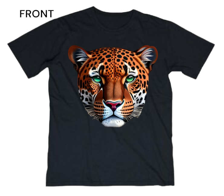 Wild Tiger T-shirt 100% Cotton Animal Lover T-shirt Black (Choose Your Size)