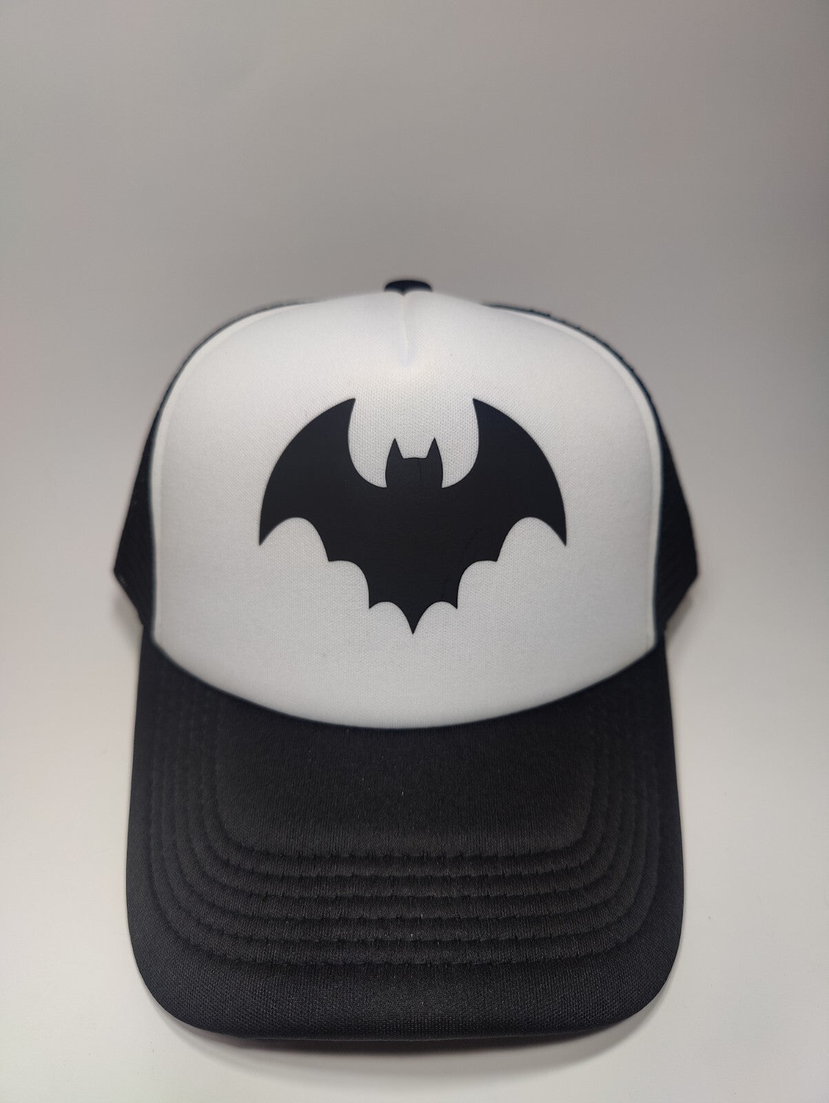 Black Bat Hat Adjustable Snapback Trucker Hat Halloween Theme Black Bat Hat
