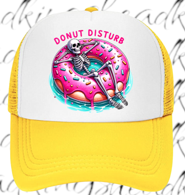 Donut Hat Do Not Disturb Adjustable Snapback Trucker Hat Summer Hat Doughnut Hat