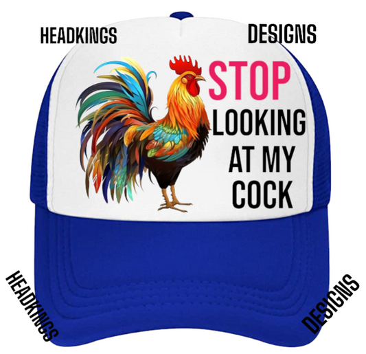 Chicken Hat Adjustable Meshback Snapback Trucker Hat Rooster Cock Funny Hat