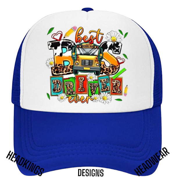 Bus Driver Hat Adjustable Snapback Trucker Hat Best Driver Ever Bus Driver Gift