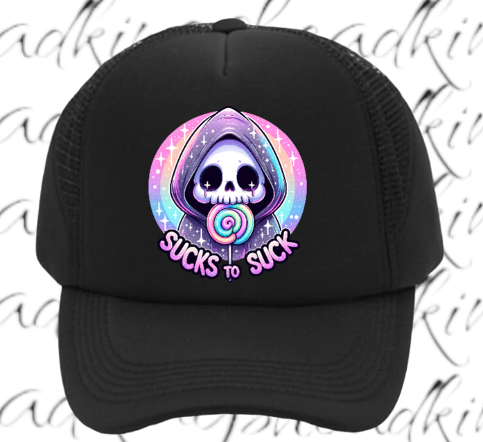 Funny Hat Adjustable Snapback Trucker Hat Sucks To Suck Hat Lollipop Hat Candy