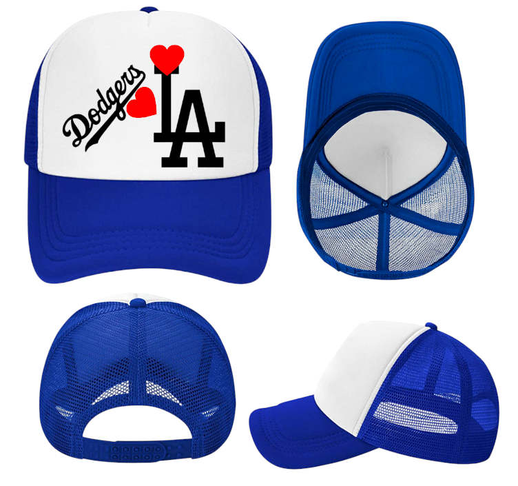 Dodgers Baseball Hat  Adjustable Snapback Trucker Hat Dodgers Zebra Love Hat