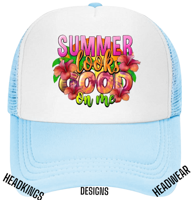 Summer Hat Adjustable Snapback Trucker Hat Floral Summer Looks Good On Me Hat