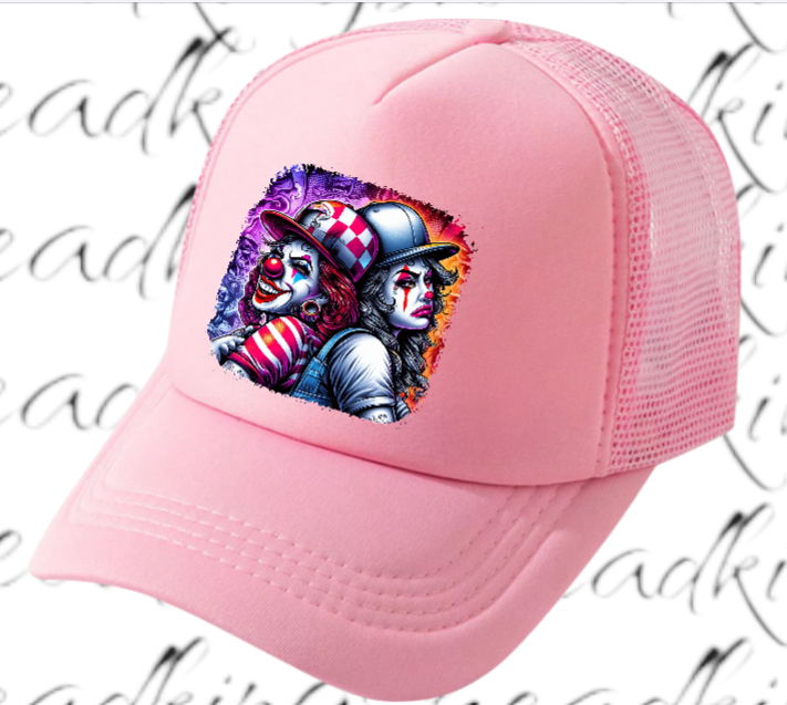 Funny Hat Laugh Now Cry Later Adjustable Snapback Trucker Hat Colorful Clown Hat