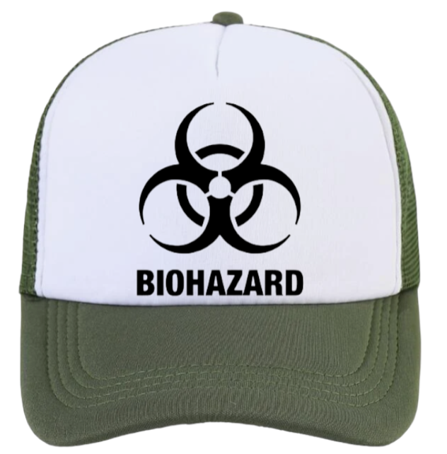 Biohazard Hat Caution Trucker Hat Adjustable Snapback Hat Outdoors Hat Biohazard