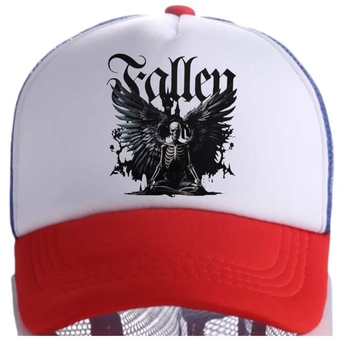 Fallen Angles Hat Adjustable Snapback Trucker Hat Dark Angle With Wings Hat