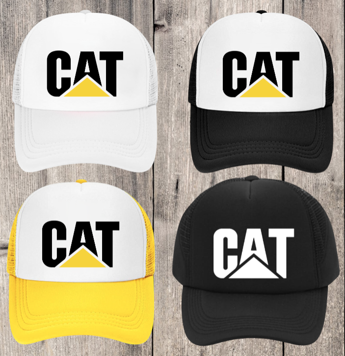 CAT Hat Adjustable Snapback Trucker Hat Forklift Heavy Machinery Work Wear Hat