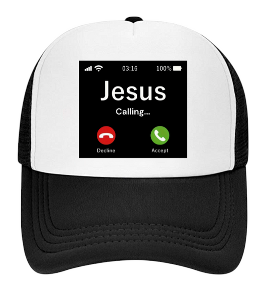 Jesus Is Calling Hat Adjustable Snapback Trucker Hat Jesus Calling Faith Hat