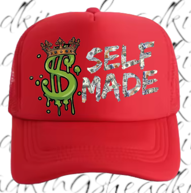 Dollar King Hat Adjustable Snapback Trucker Hat Self Made Dollar Money Hat