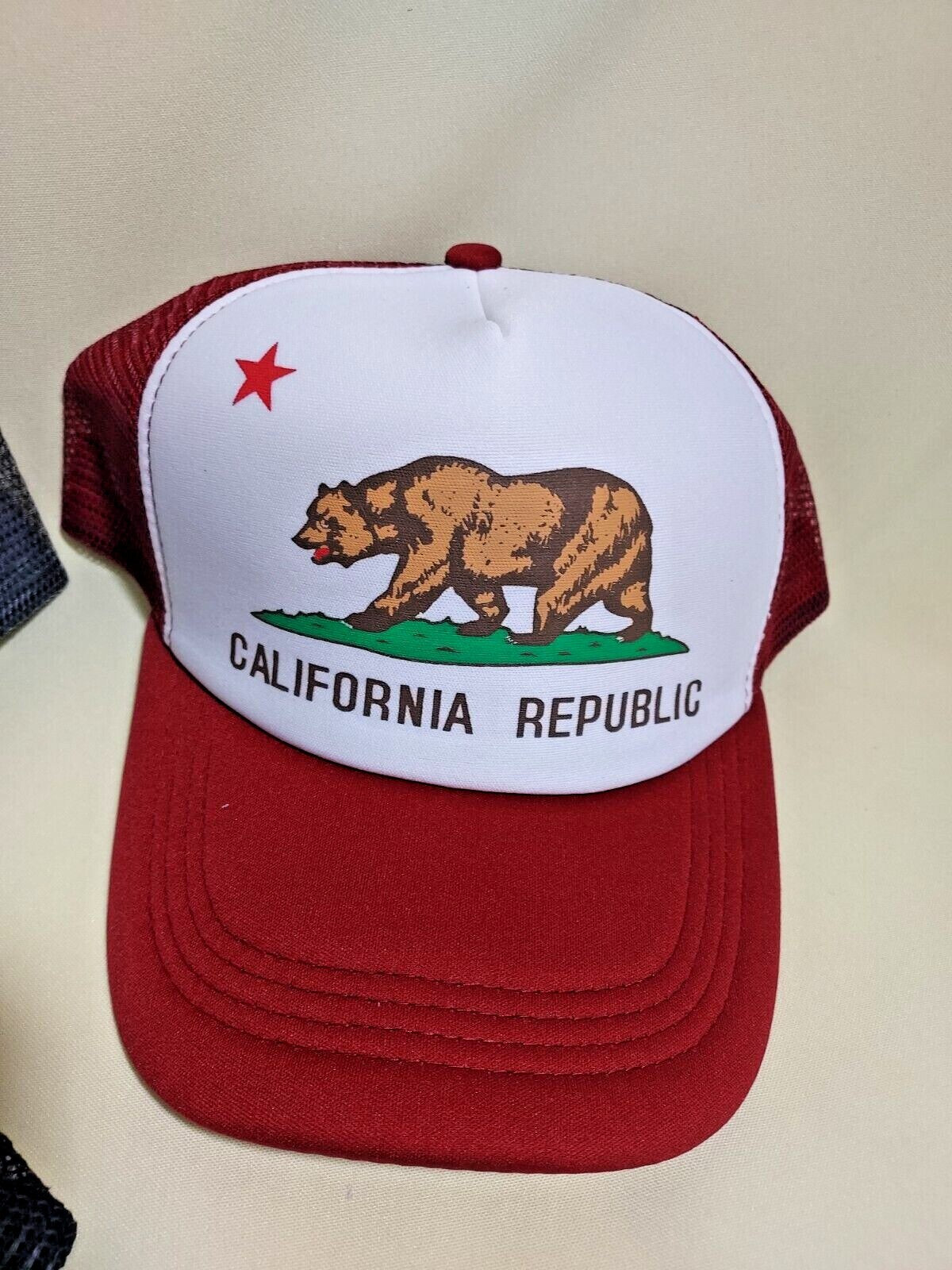 California Bear Baseball Trucker Hat Adjustable Snapback Men Women Durable Hat