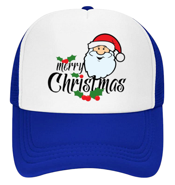 Santa Hat Adjustable Snapback Trucker Hat Santa Christmas Hat Holiday Gift Hat