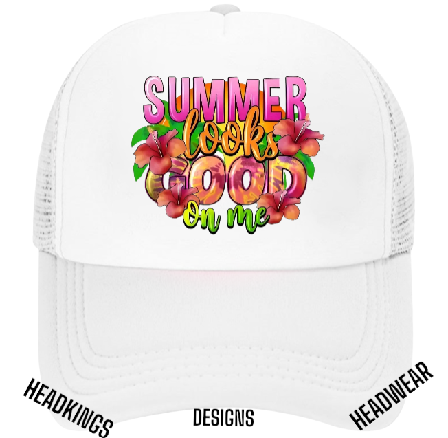 Summer Hat Adjustable Snapback Trucker Hat Floral Summer Looks Good On Me Hat