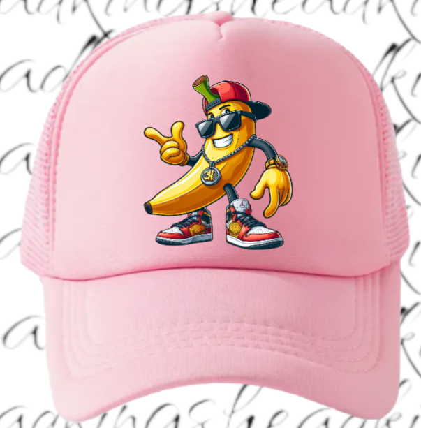 Gangster Banana Hat  Adjustable Snapback Trucker Hat Funny Hat  Sneakers Anime