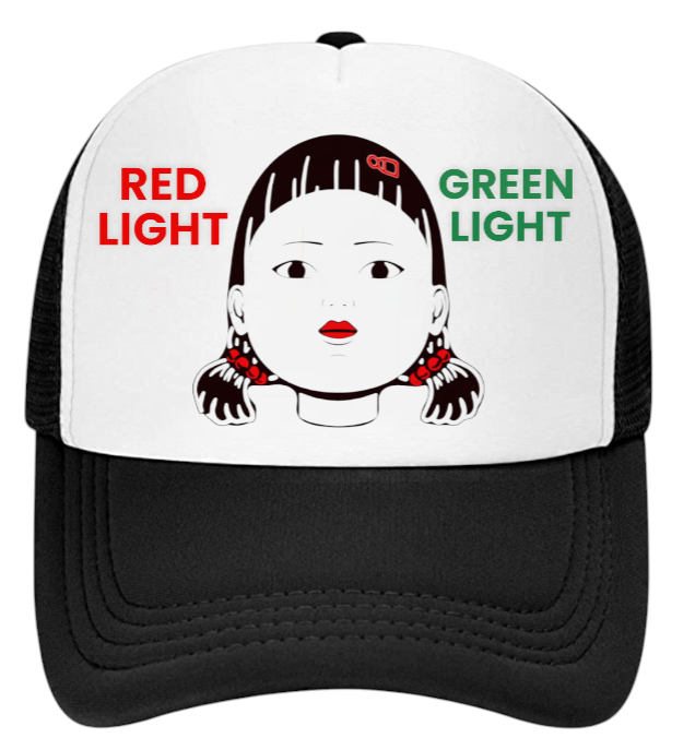 Squid Game Hat Adjustable Snapback Trucker Hat Pretty Killer Doll Red Light Hat