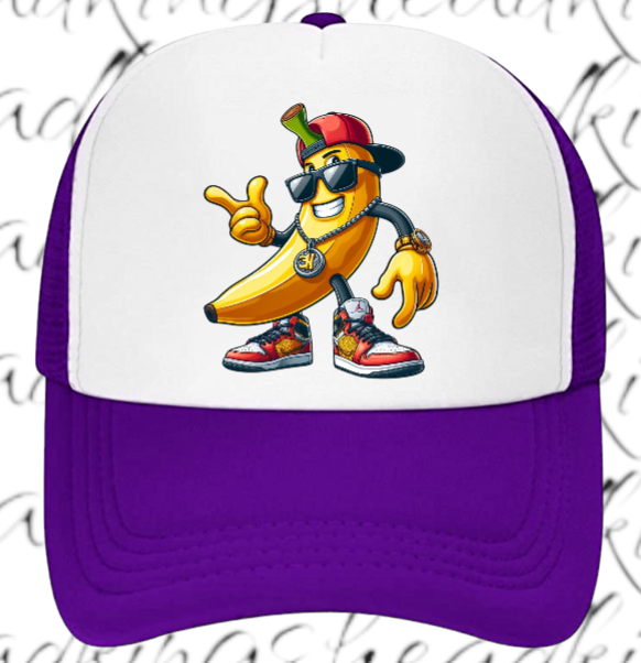 Gangster Banana Hat  Adjustable Snapback Trucker Hat Funny Hat  Sneakers Anime