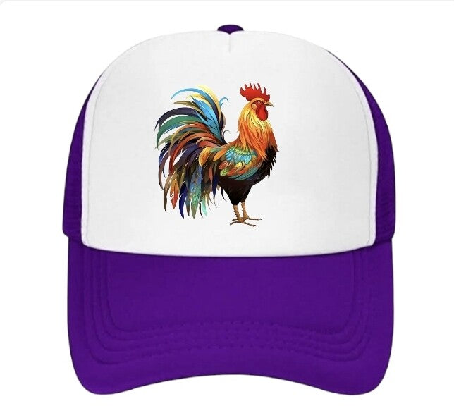 Chicken Hat Adjustable Snapback Trucker Hat Cock Rooster Hat Animal Lover Gift