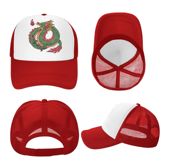 Dragon Hat Baseball Hat Trucker Hat Adjustable Snapback Hat Danger Fire Dragon