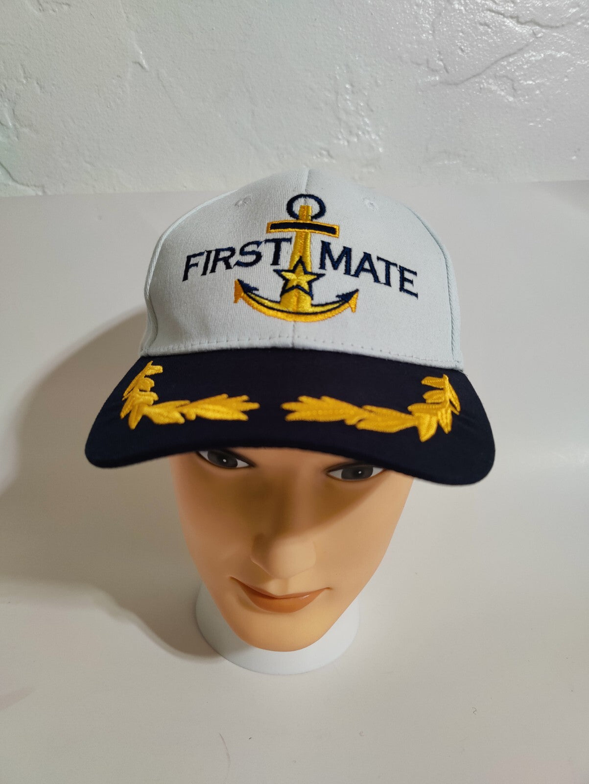 First Mate Hat Adjustable Baseball Hat Captain Hat Boating Anchor Nautical Hat