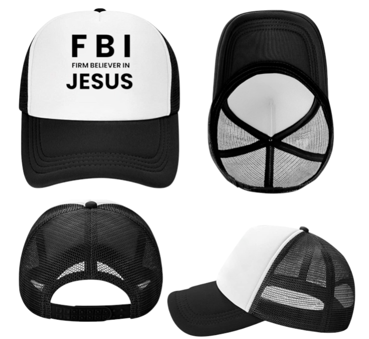 Jesus Is King Hat Adjustable Snapback Trucker Hat Religious Prayers Faith Bless