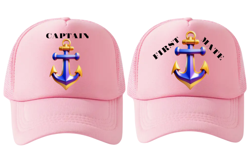 Captain Hat First Mate Hate Adjustable Snapback Trucker Hat Colorful Sea Anchor